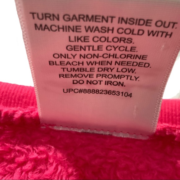 Marilyn Monroe Bubblegum Pink and Black Soft Fleece Pullover Top Size (7-9) - Picture 11 of 11